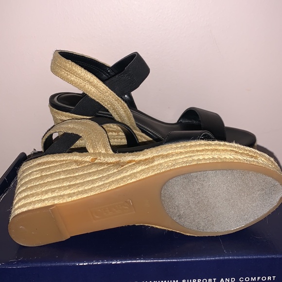 Chaps Women’s Size 10 Black Wedges - Picture 4 of 4